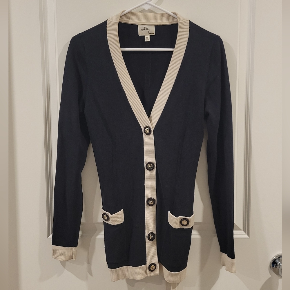 Milly Silk And Cashmere Cardigan Size Medium